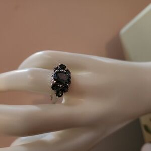 JTV Emerald Mystic Topaz Zircon Sterling Silver Ring